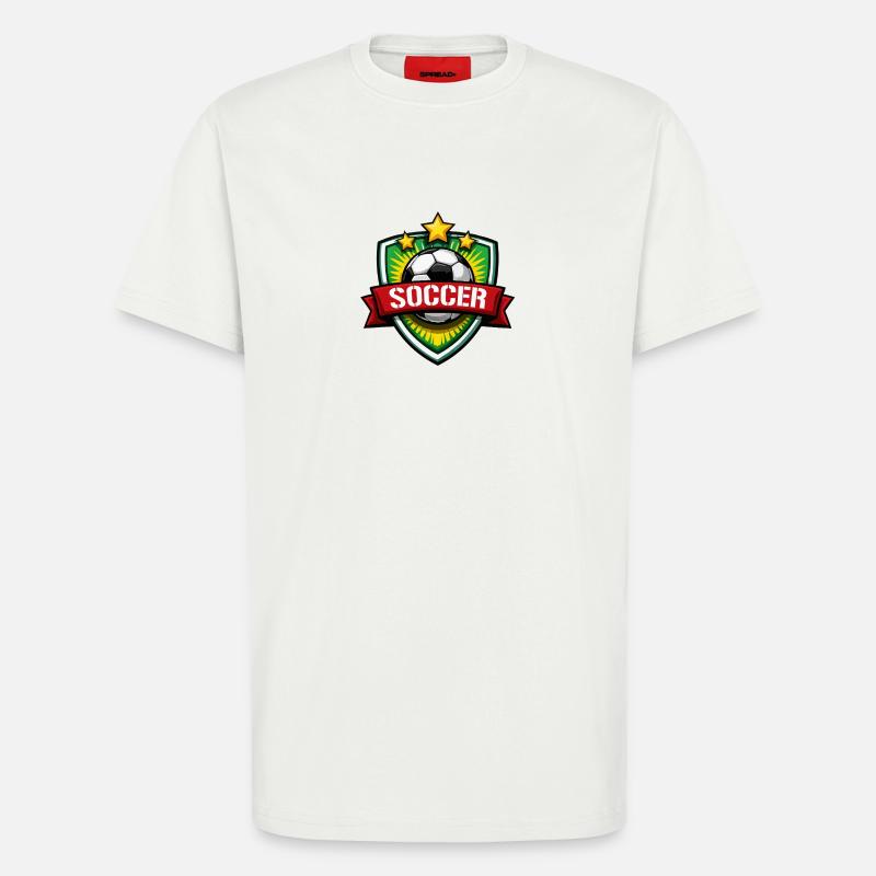 Fußball Shield mit Banner - T-Shirt - made by SPREAD - OFF WHITE