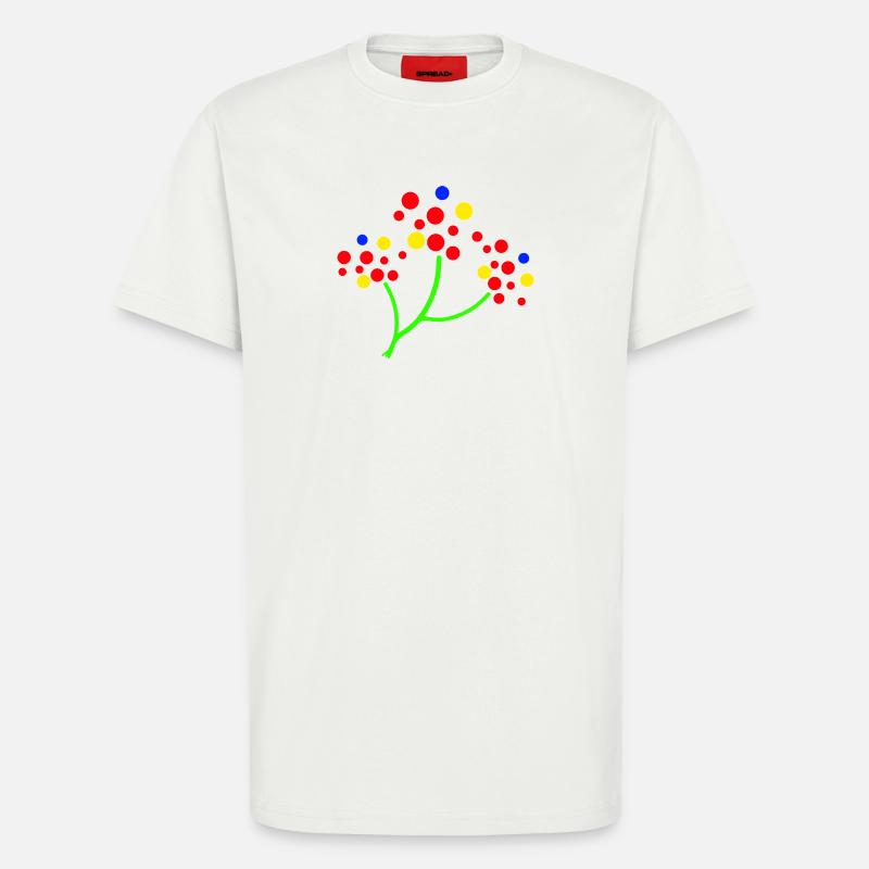 Explosion de l’arbre à points néon - T-shirt bio décontracté fabriqué en UE - OFF WHITE