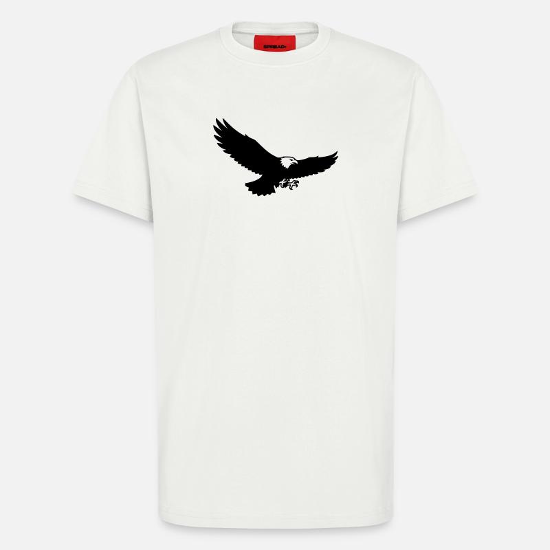 Adler Silhouette Raubvogel Logo - T-Shirt - made by SPREAD - OFF WHITE