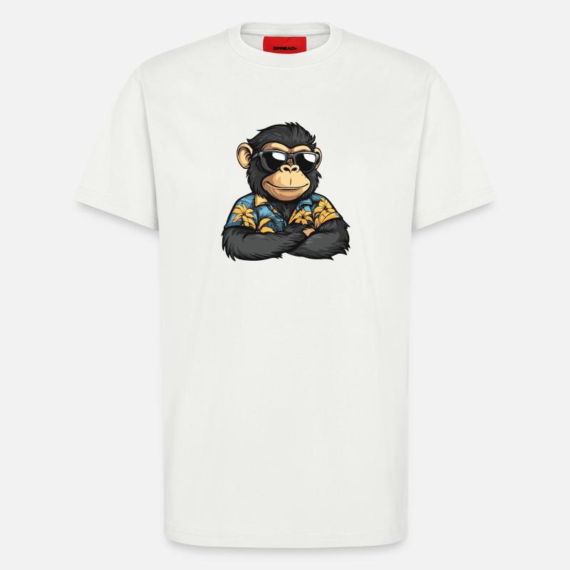 Monkey Comic Vacation - T-Shirt - made by SPREAD - OFF WHITE