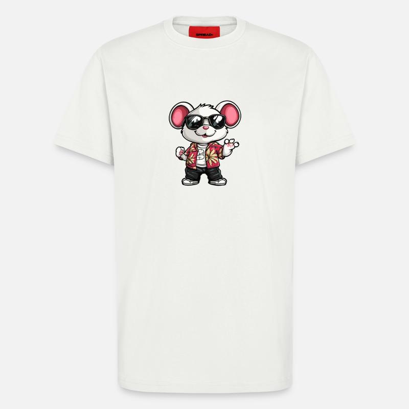 Maus Comic Urlaub - T-Shirt - made by SPREAD - OFF WHITE
