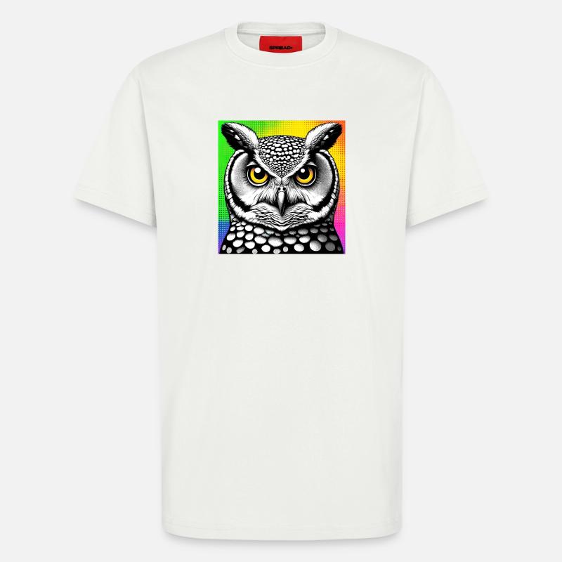 Eule - T-Shirt - made by SPREAD - OFF WHITE