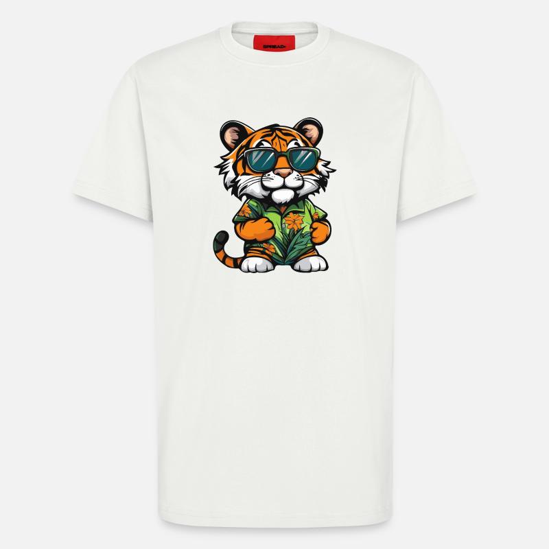 Tiger Comic Urlaub - T-Shirt - made by SPREAD - OFF WHITE
