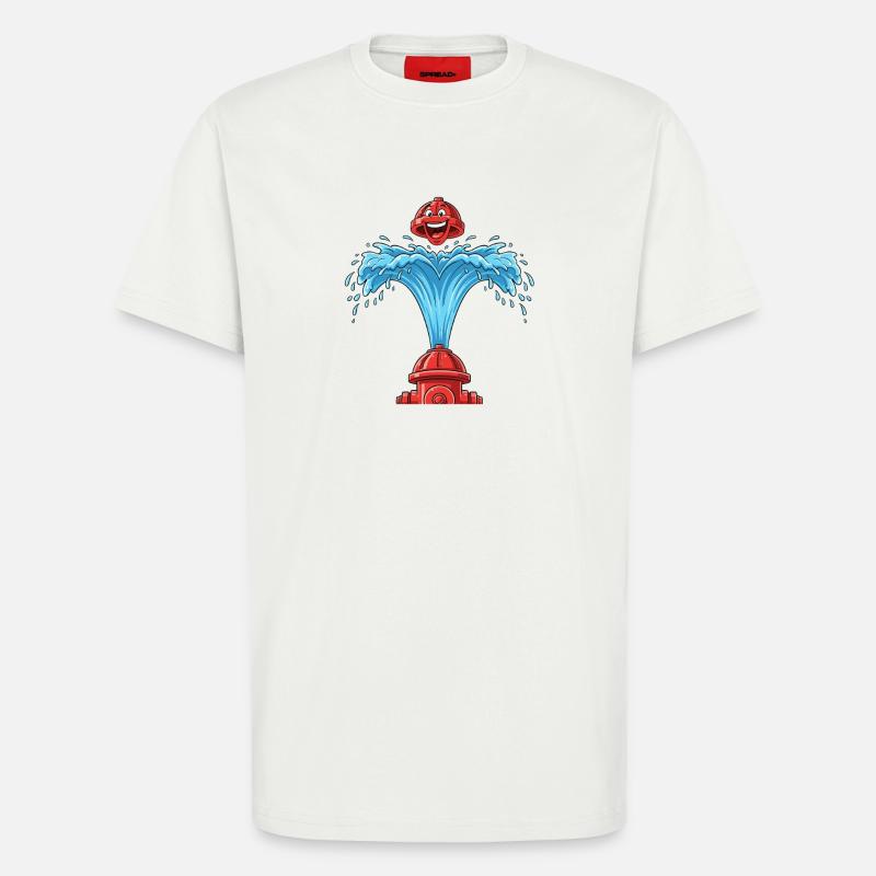 Herzsprudel aus Hydrant - T-Shirt - made by SPREAD - OFF WHITE