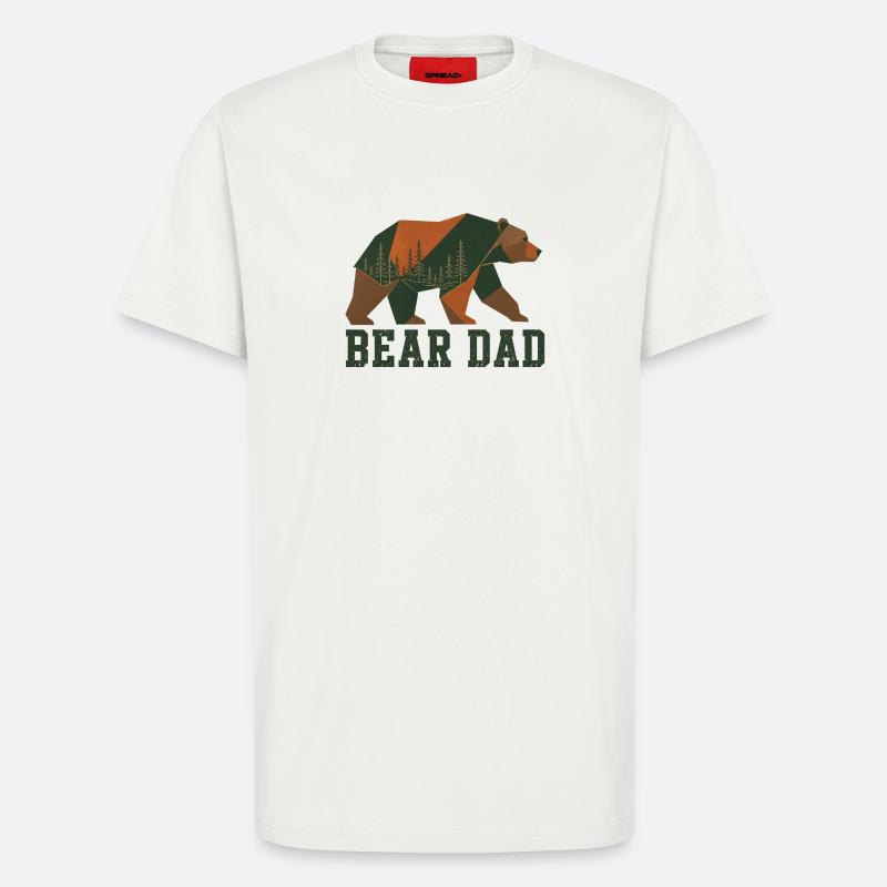 Bear Dad Wald - T-Shirt - made by SPREAD - OFF WHITE