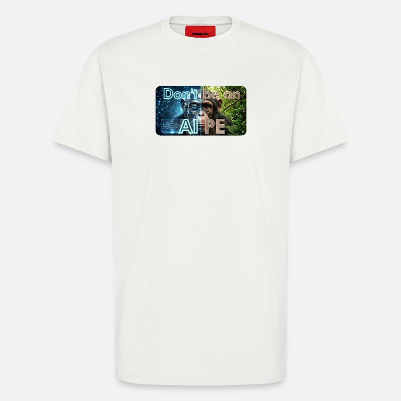 Don't Be an Ape: KI Kontrast - T-Shirt - made by SPREAD - OFF WHITE