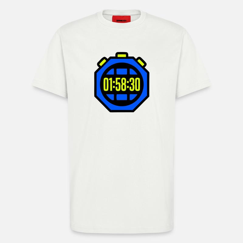Stopwatch Best Time Half Marathon - T-Shirt - made by SPREAD - OFF WHITE