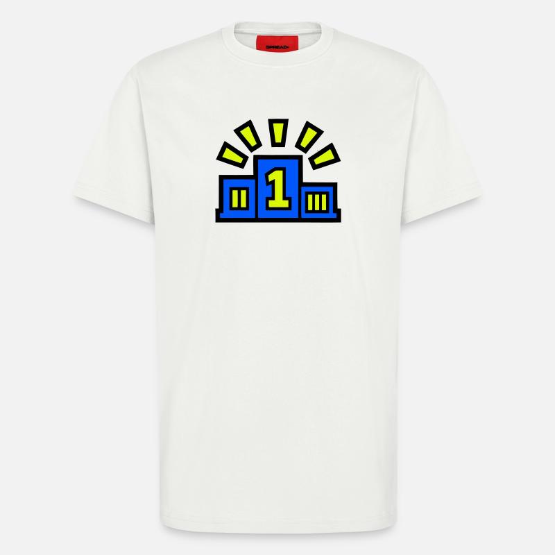 Sieger Podest Platz 1 Champion - T-Shirt - made by SPREAD - OFF WHITE