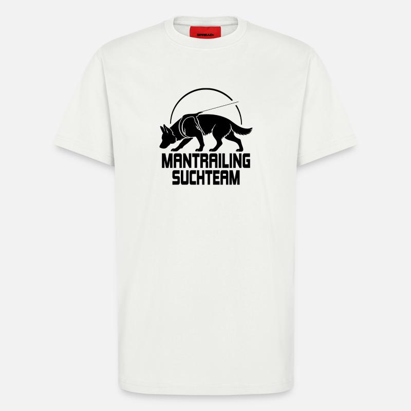 Deutscher Schäferhund Mantrailing Suchteam Hunde - T-Shirt - made by SPREAD - OFF WHITE