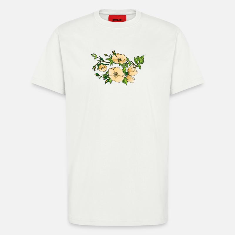 Blumen - T-Shirt - made by SPREAD - OFF WHITE