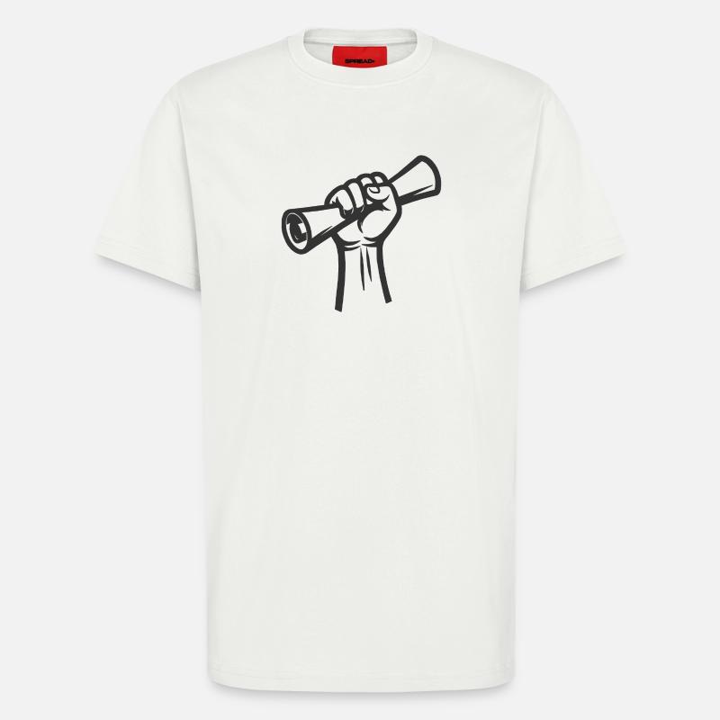 Erhobene Faust auf der Rolle - T-Shirt - made by SPREAD - OFF WHITE