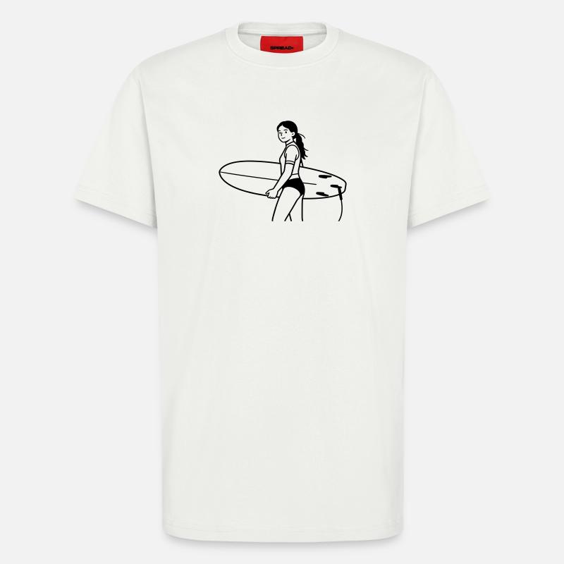 surf - T-Shirt - made by SPREAD - OFF WHITE