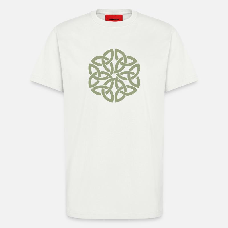 Circular Celtic Knot Interlace - T-Shirt - made by SPREAD - OFF WHITE