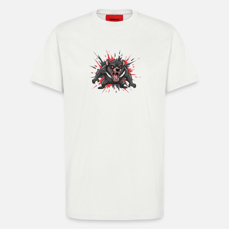 Tasmanian devil in comic style - T-Shirt - made by SPREAD - OFF WHITE