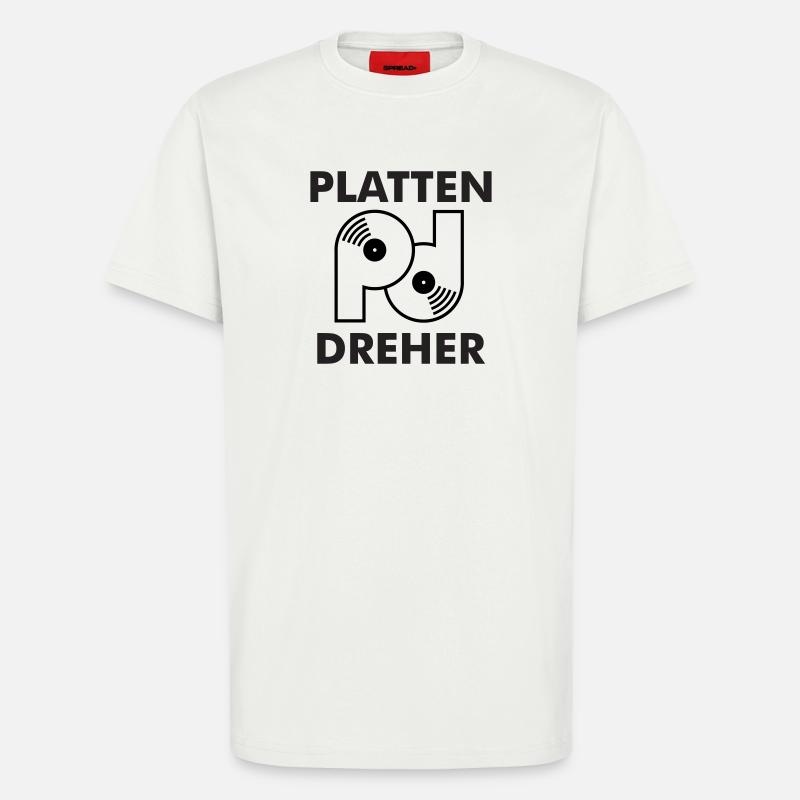 Plattendreher Logo mit Schriftzug - T-Shirt - made by SPREAD - OFF WHITE