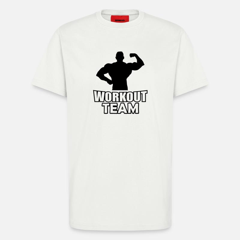 workout_team- - T-Shirt - made by SPREAD - OFF WHITE