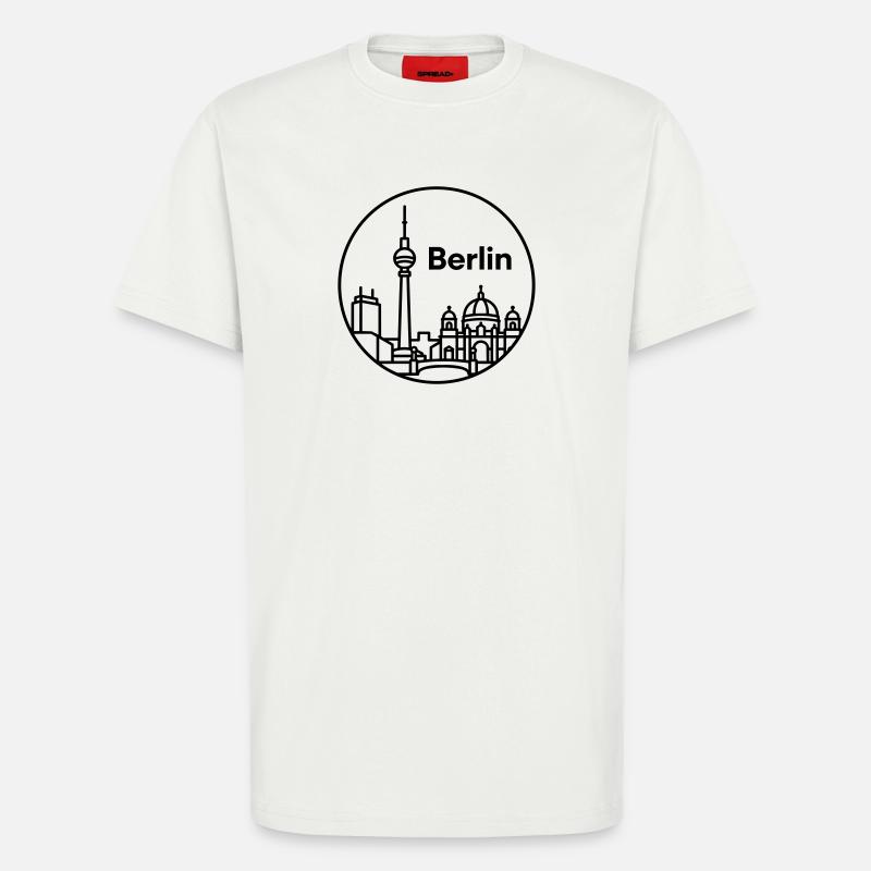 Berlin - T-shirt bio décontracté fabriqué en UE - OFF WHITE