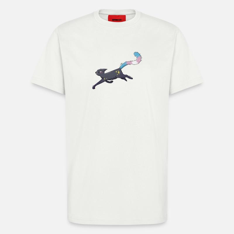 Cute cat trans pride - T-Shirt - made by SPREAD - OFF WHITE