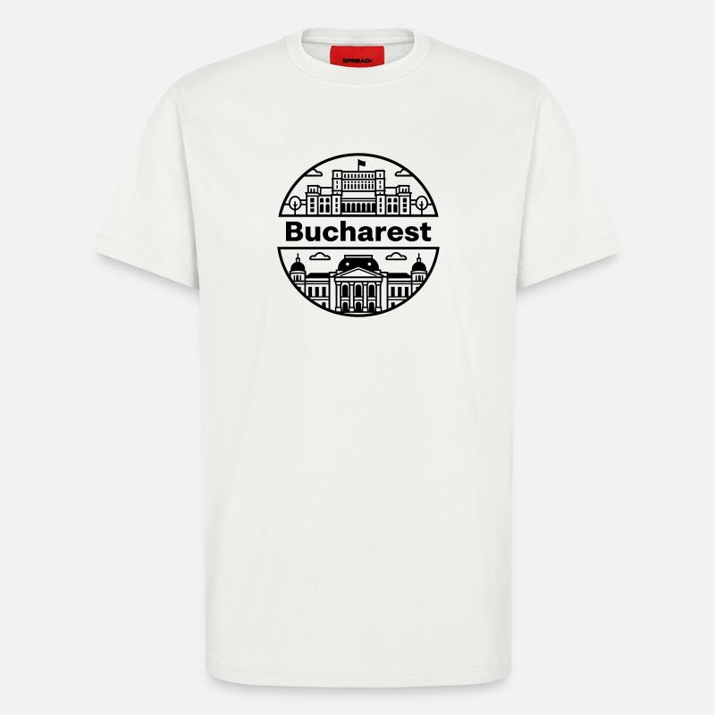 Bucarest - T-shirt bio décontracté fabriqué en UE - OFF WHITE