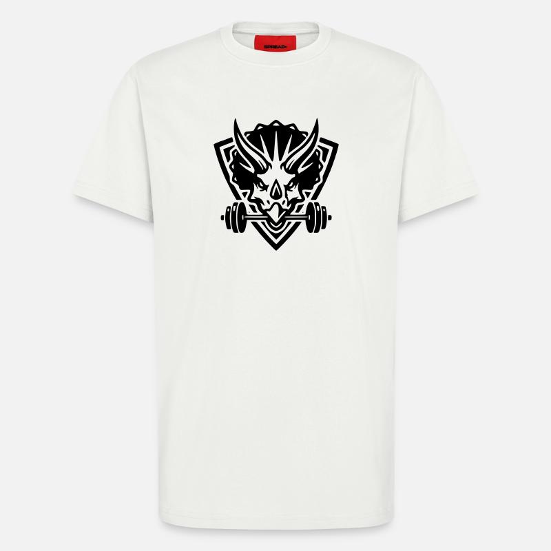 Bête En Forme - T-shirt bio décontracté fabriqué en UE - OFF WHITE