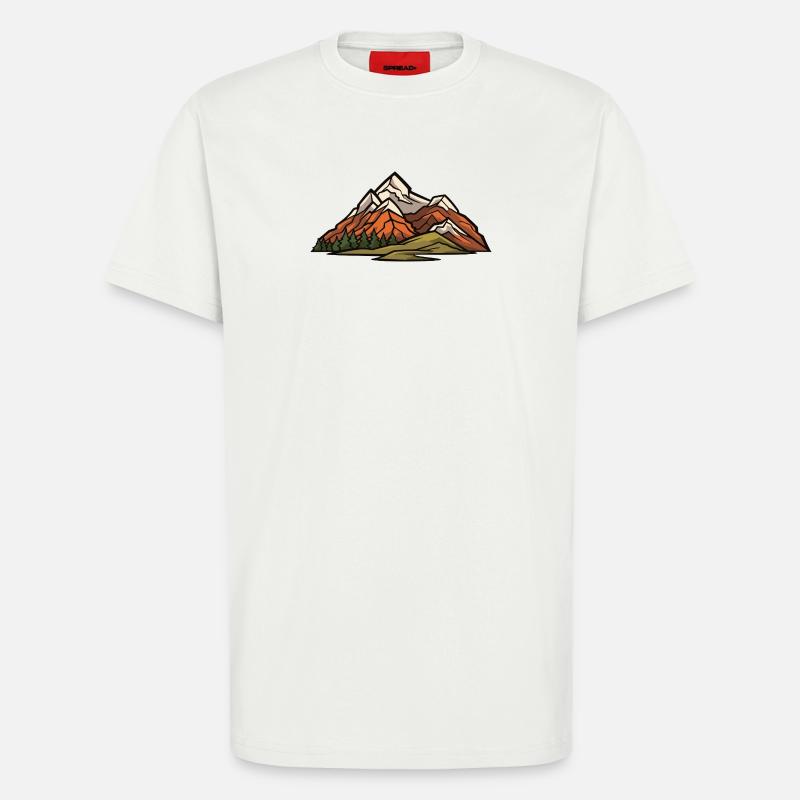 Berge Landschaft - T-Shirt - made by SPREAD - OFF WHITE