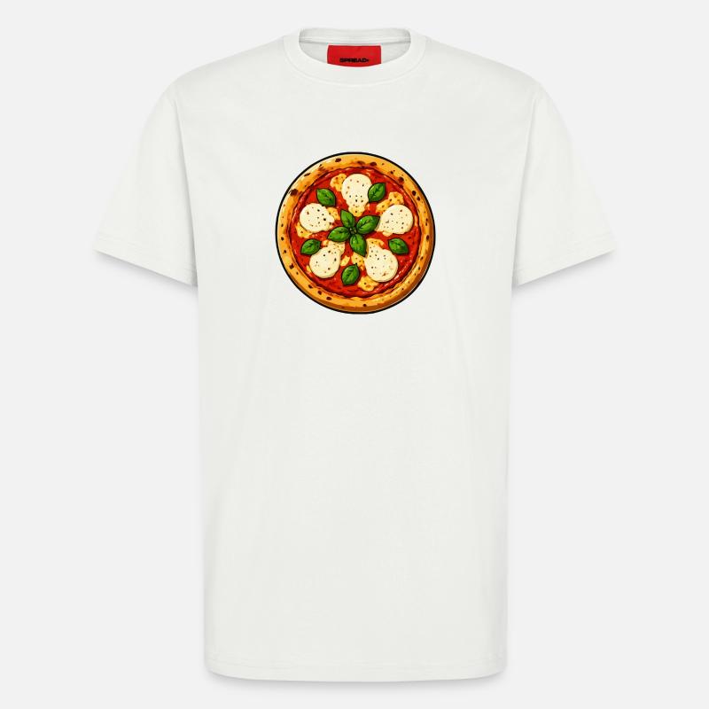 Basil Pizza Comic - T-Shirt - made by SPREAD - OFF WHITE