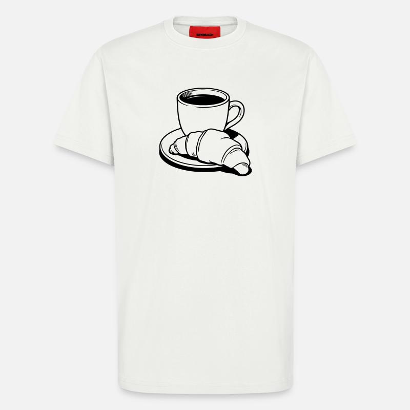 Kaffeecroissant - T-Shirt - made by SPREAD - OFF WHITE