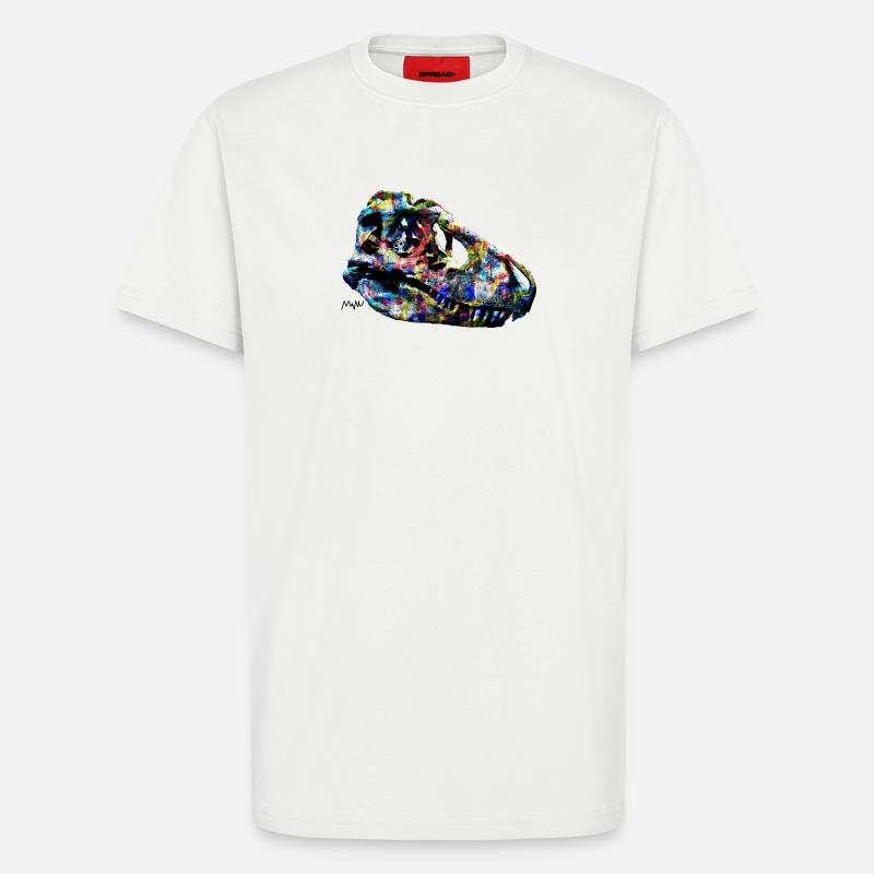 tarbosaurus - T-shirt bio décontracté fabriqué en UE - OFF WHITE