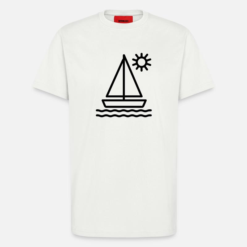sailing ship - T-Shirt - made by SPREAD - OFF WHITE