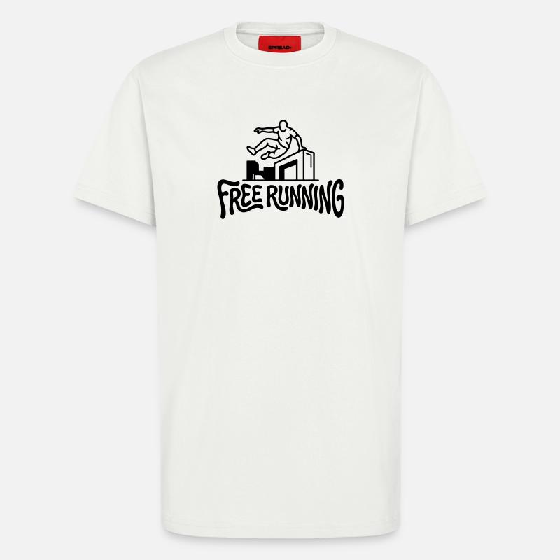 free runner - T-Shirt - made by SPREAD - OFF WHITE