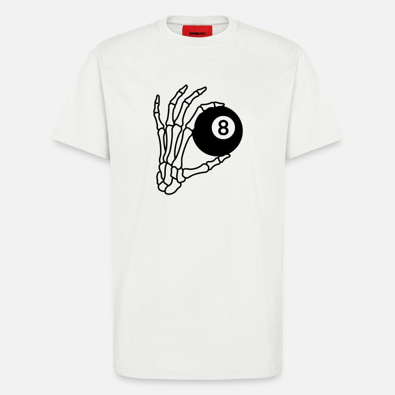 Billard - T-shirt bio décontracté fabriqué en UE - OFF WHITE