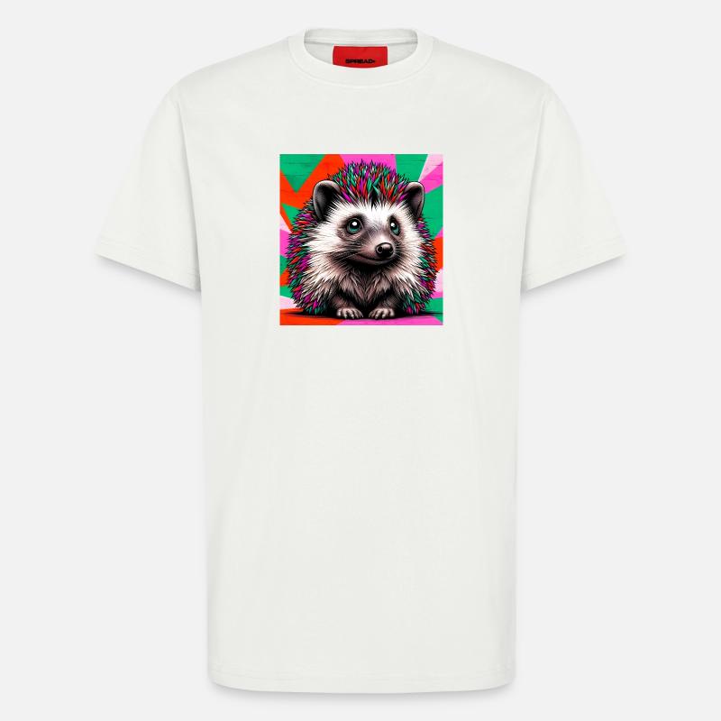 hérisson - T-shirt bio décontracté fabriqué en UE - OFF WHITE