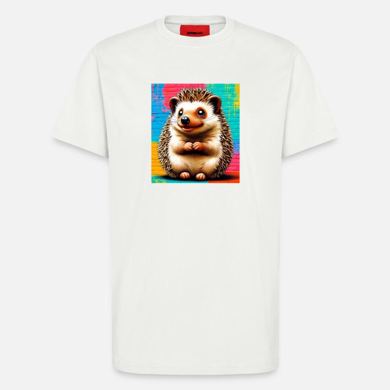 hérisson - T-shirt bio décontracté fabriqué en UE - OFF WHITE