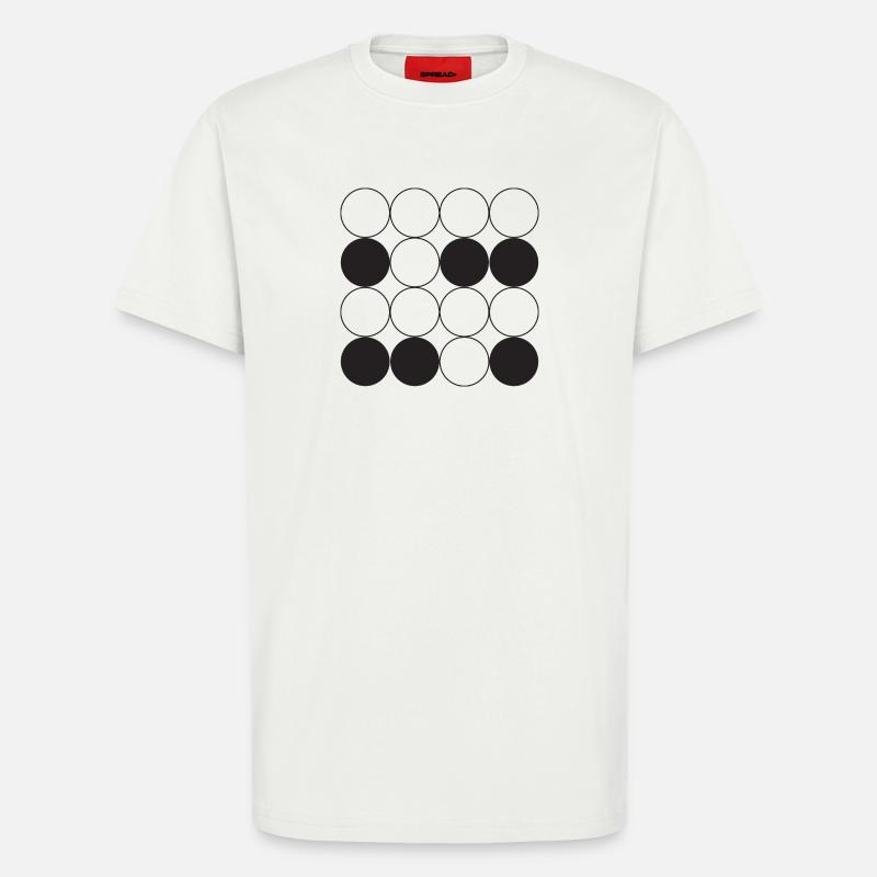 Circle Grid design - T-Shirt - made by SPREAD - OFF WHITE