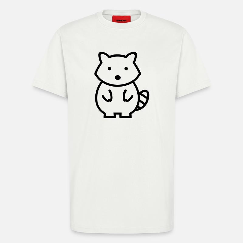 Waschbär - T-Shirt - made by SPREAD - OFF WHITE