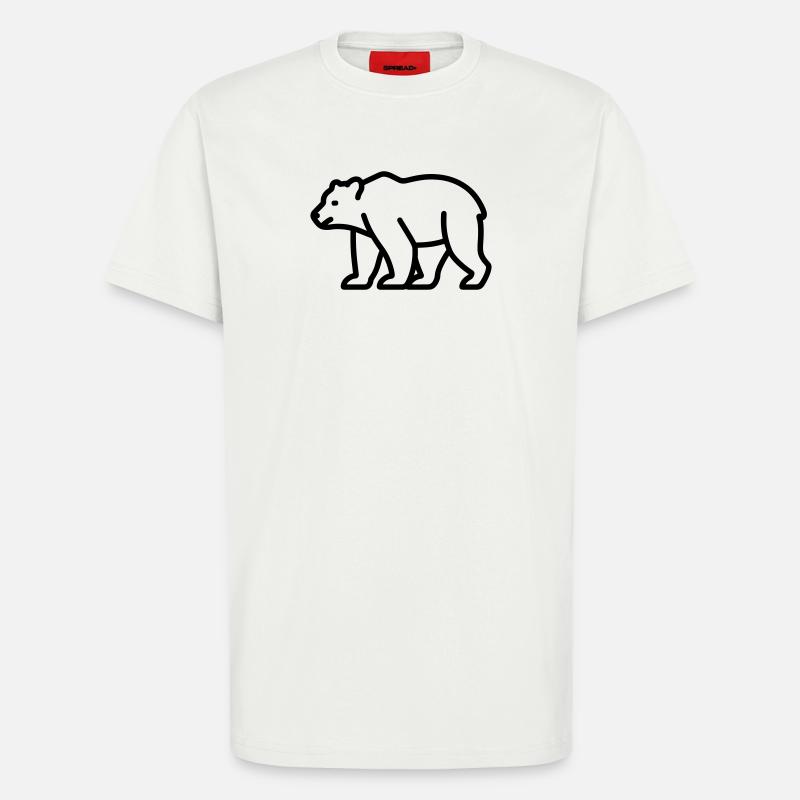 bear - T-Shirt - made by SPREAD - OFF WHITE