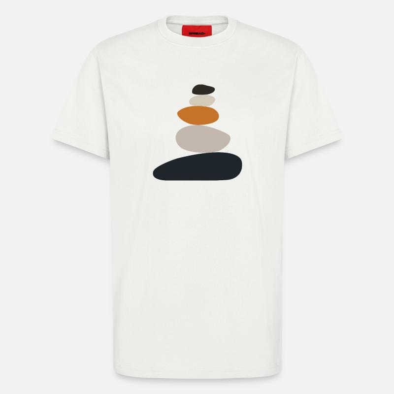 Stone Stack Zen Balance - T-Shirt - made by SPREAD - OFF WHITE