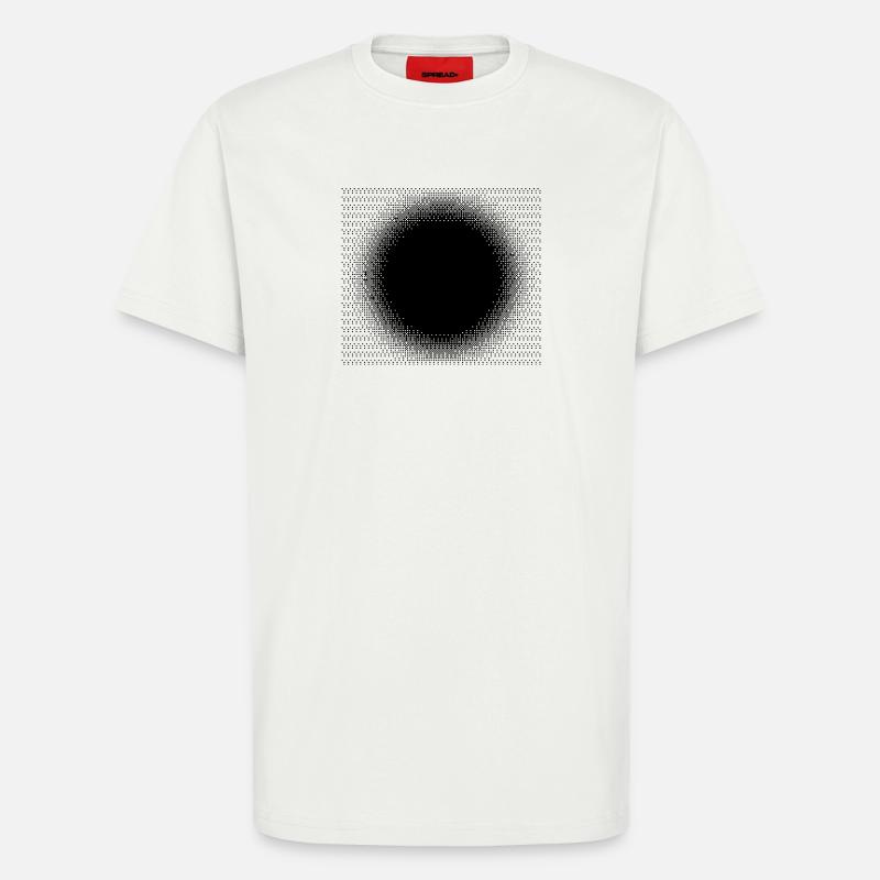 black sun dots design - T-Shirt - made by SPREAD - OFF WHITE
