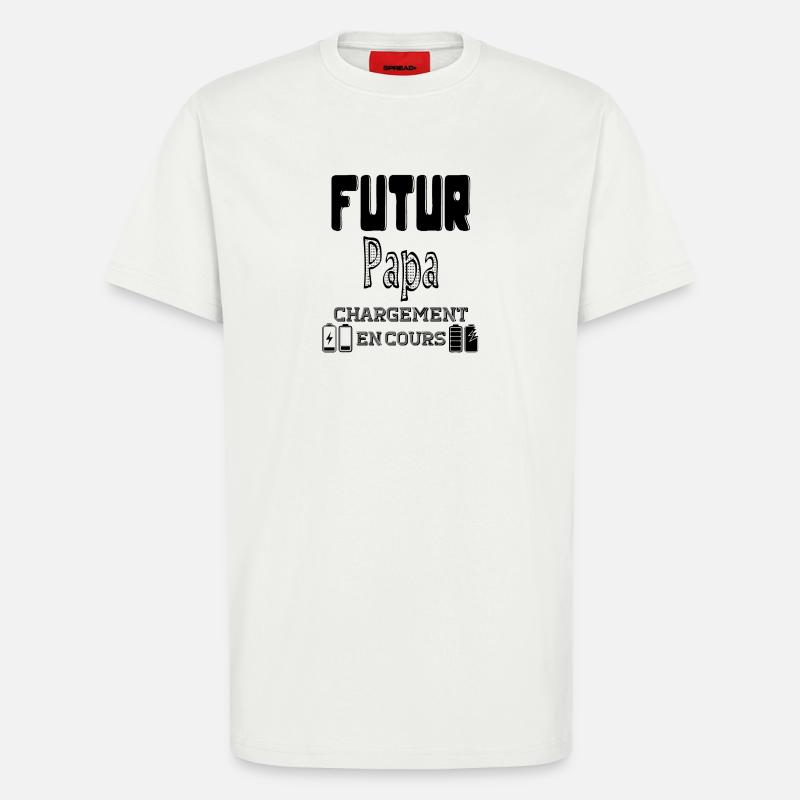 Daddy-to-be Loading In Progress - T-Shirt - made by SPREAD - OFF WHITE