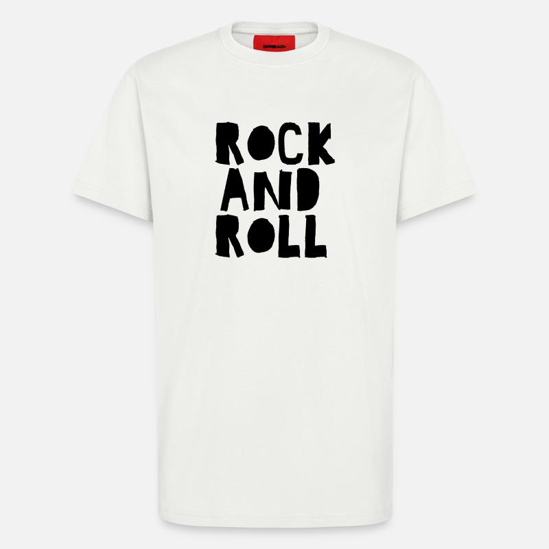 Rock'n'Roll-Logo mit Distressed - T-Shirt - made by SPREAD - OFF WHITE