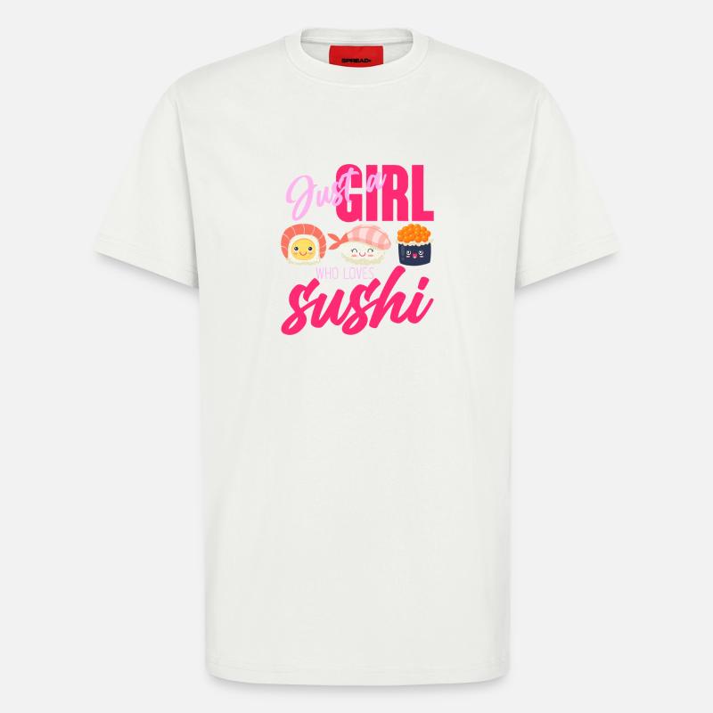 Nur ein Mädchen, das Sushi liebt - T-Shirt - made by SPREAD - OFF WHITE