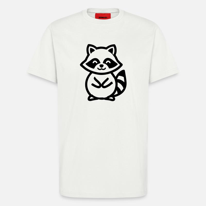 Waschbär - T-Shirt - made by SPREAD - OFF WHITE