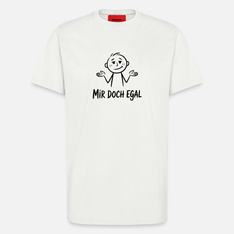 Mir Doch Egal Strichmännchen - T-Shirt - made by SPREAD - OFF WHITE