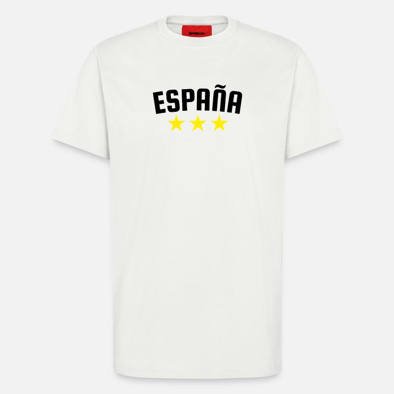 Spain Three Star Design B - T-Shirt - made by SPREAD - OFF WHITE