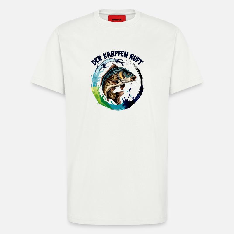 Der Karpfen ruft - T-Shirt - made by SPREAD - OFF WHITE