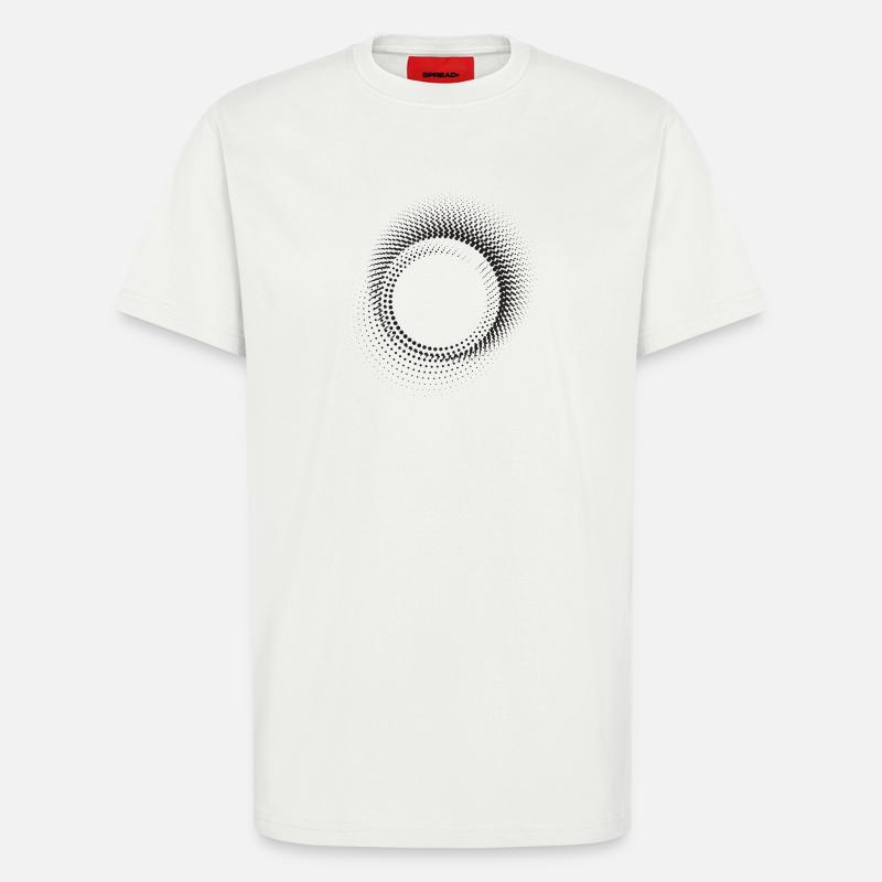 Halo Dot Ring Pattern - T-Shirt - made by SPREAD - OFF WHITE