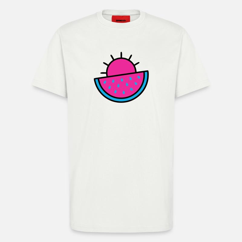 Wassermelone Sonne 90s Pop-Art - T-Shirt - made by SPREAD - OFF WHITE