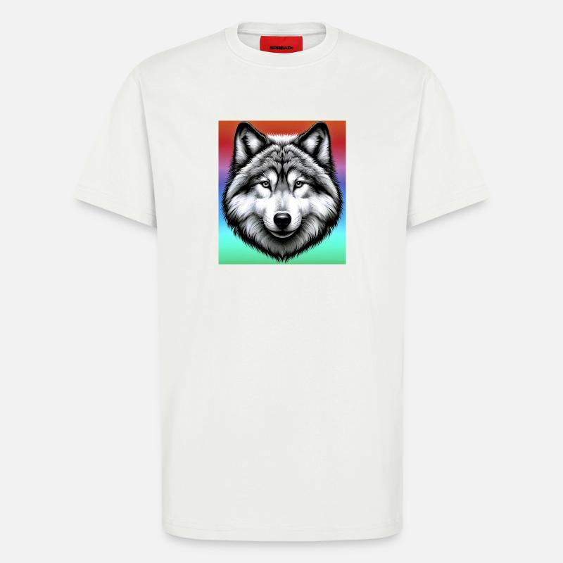 Wolf - T-Shirt - made by SPREAD - OFF WHITE