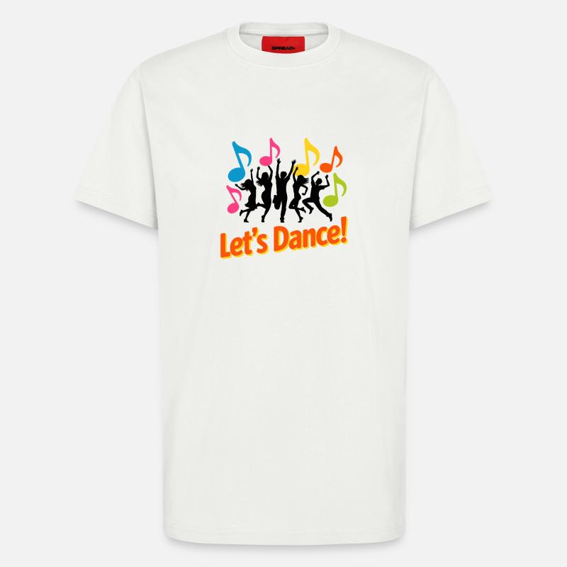 Neon Dance Party Notes - T-Shirt - made by SPREAD - OFF WHITE