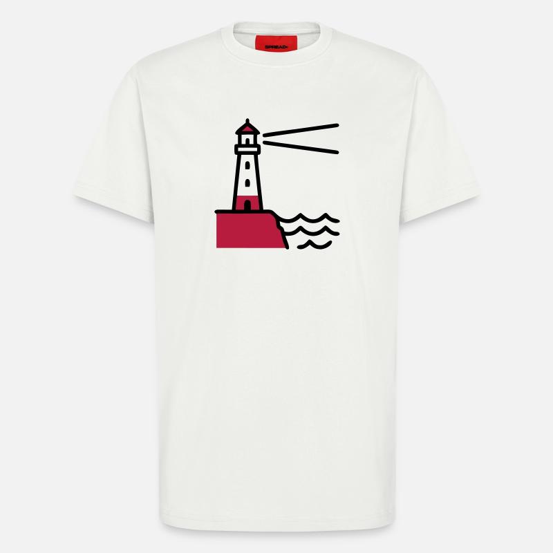 Leuchtturm Küste Maritim Meer - T-Shirt - made by SPREAD - OFF WHITE